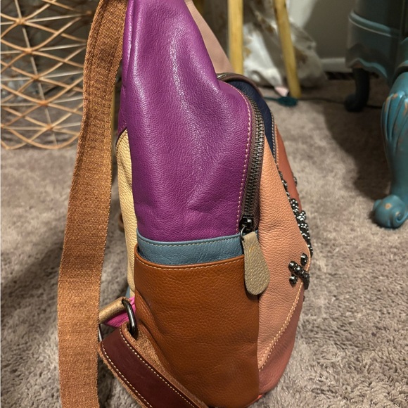 Amerileather joreah leather skull medium purse backpack bag - Picture 2 of 9